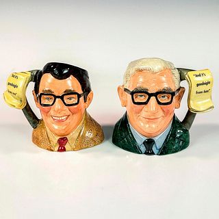 2pc Ronnie Corbett and Ronnie Barker Pair D7113 & D7114 - Small - Royal Doulton Character Jugs