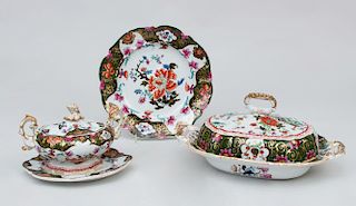Ironstone Tureen, a Small Tureen and a Plate