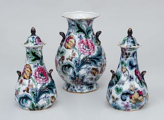Three English Ironstone Vases