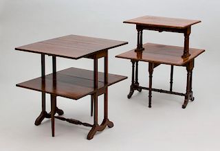 Two Edwardian Style Inlaid Mahogany Sutherland Tables