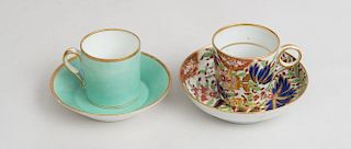 Two Porcelain Teacups and Saucers