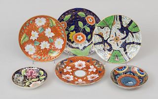 Six English Japanese Patterned Plates