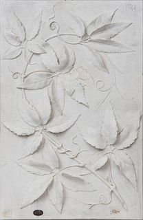 French Relief-Carved Ceramic Panel