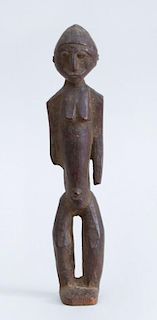 African Carved Hardwood Male Figure, Dogon or Lobi
