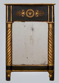 French Empire Painted and Parcel-Gilt Mirror