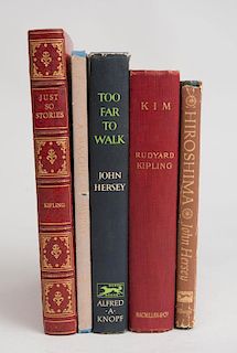 Rudyard Kipling (1865-1936), Robert Frost (1874-1963) and John Hersey (1914-1993), Five Volumes