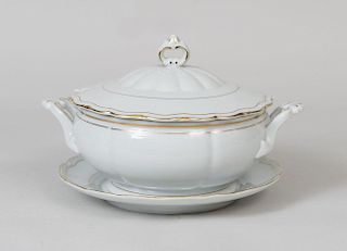 Ironstone Soup Tureen, Cover and Stand