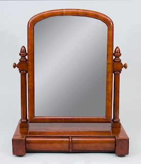 Victorian Mahogany Shaving Mirror