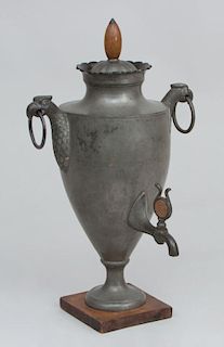 Continental Pewter Coffee Urn