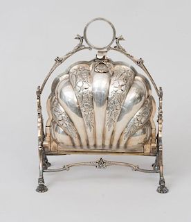 English Silver-Plated Shell-Form Muffineer
