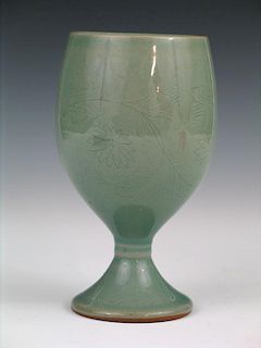 Chinese celadon porcelain cup.