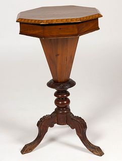 CONTINENTAL PARQUETRY INLAID SEWING STAND TABLE