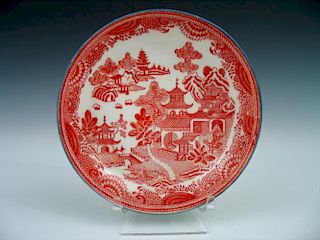 Chinese iron red porcelain plate.