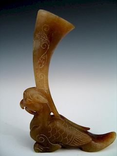 Chinese jade carving of a bird