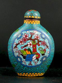 Chinese Cloisonne Snuff Bottle.