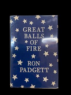 Great Balls Of Fire by Ron Padgett Signed First Edition 1969