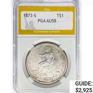 1873-S Silver Trade Dollar PGA AU58 