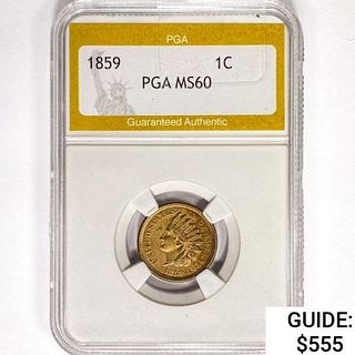 1859 Indian Head Cent PGA MS60 