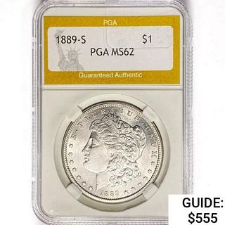 1889-S Morgan Silver Dollar PGA MS62 
