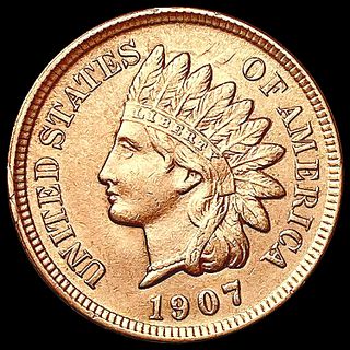 1907 RED Indian Head Cent CHOICE BU