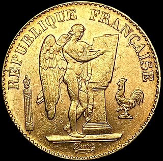 1897 France .1867oz Gold 20 Francs UNCIRCULATED