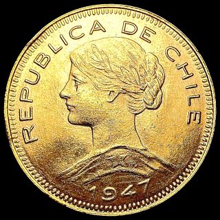 1947 Chile .5885oz Gold 100 Pesos HIGH GRADE