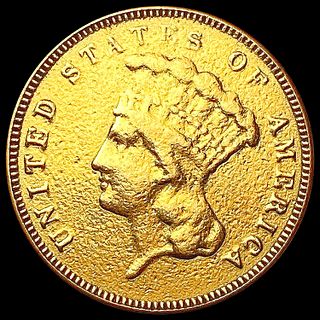 1855 $3 Gold Piece HIGH GRADE