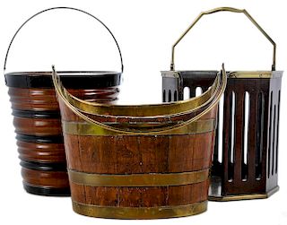 George III Style Dish Pail With Two Buckets