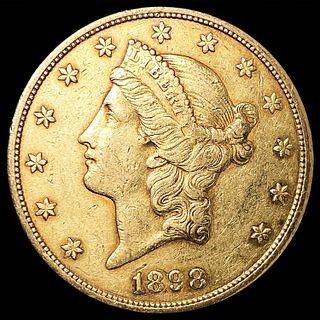 1898-S $20 Gold Double Eagle NEARLY UNCIRCULATED