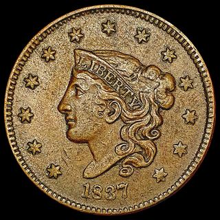1837 Braided Hair Large Cent LIGHTLY CIRCULATED