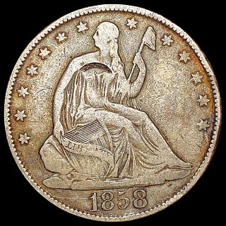 1858-O Seated Liberty Half Dollar NICELY CIRCULATE