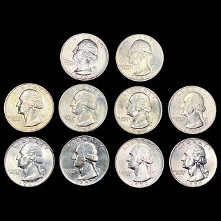 [10] US Wash. Silver Quarters [1941-S, 1941-D, 194