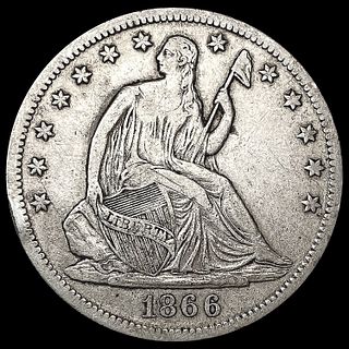 1866-S Seated Liberty Half Dollar NEARLY UNCIRCULA