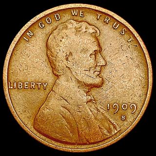 1909-S VDB Wheat Cent LIGHTLY CIRCULATED
