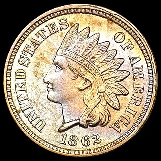 1862 Indian Head Cent GEM BU