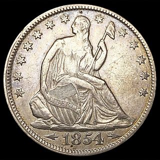 1854 Arws Seated Liberty Half Dollar CLOSELY UNCIR