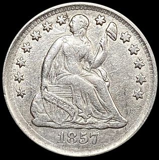 1857 Seated Liberty Half Dime NEARLY UNCIRCULATED