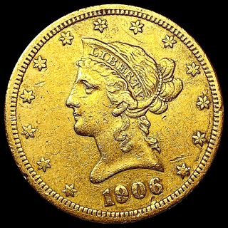 1906-D $10 Gold Eagle CLOSELY UNCIRCULATED