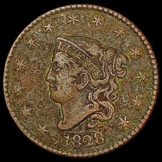 1828 Coronet Head Large Cent LIGHTLY CIRCULATED