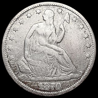 1870-S Seated Liberty Half Dollar LIGHTLY CIRCULAT
