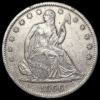 1866-S Seated Liberty Half Dollar CLOSELY UNCIRCUL