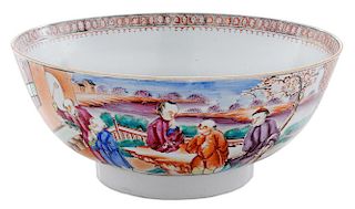 Chinese Export Mandarin Punch Bowl