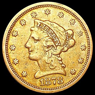 1878-S $2.50 Gold Quarter Eagle NEARLY UNCIRCULATE