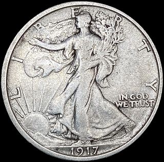 1917-S Walking Liberty Half Dollar LIGHTLY CIRCULA