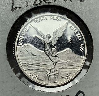 Rare 2013 Mexican Libertad Proof 1/20 ozt .999 Silver