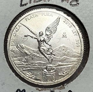Rare 2018 Mexican Libertad 1/10 ozt .999 Silver