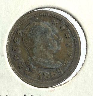 Rare 1863 Civil War Token "Wilson's 1st Medal"