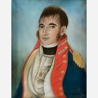 French School Pastel Military Portrait (ca. Late 19th c.)