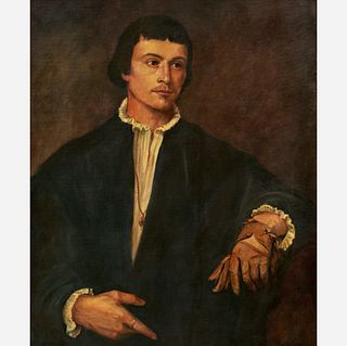 Rod Cofran Oil Study of Titian's "Man with Glove"