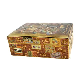Fine 19th C. Japanese Satsuma Covered Box